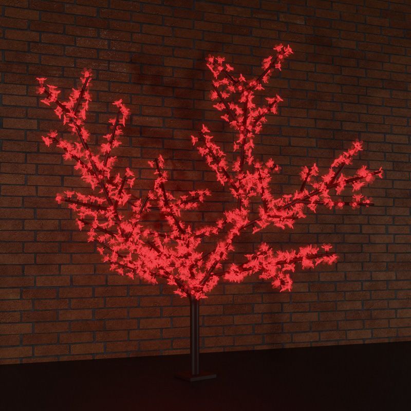Светодиодное дерево Сакура, высота 1,5 м, диаметр кроны 1,4м, RGB светодиоды, контроллер, IP65, понижающий трансформатор в комплекте NEON-NIGHT - Фото 2