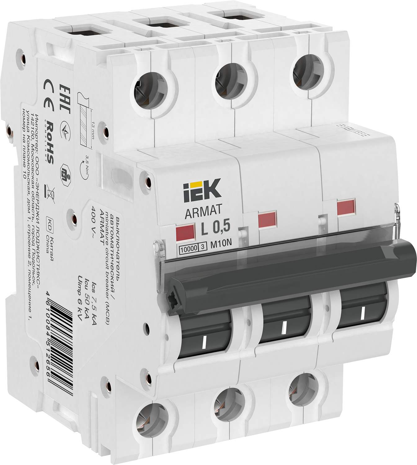 ARMAT Автоматический выключатель M10N 3P L 0,5А IEK