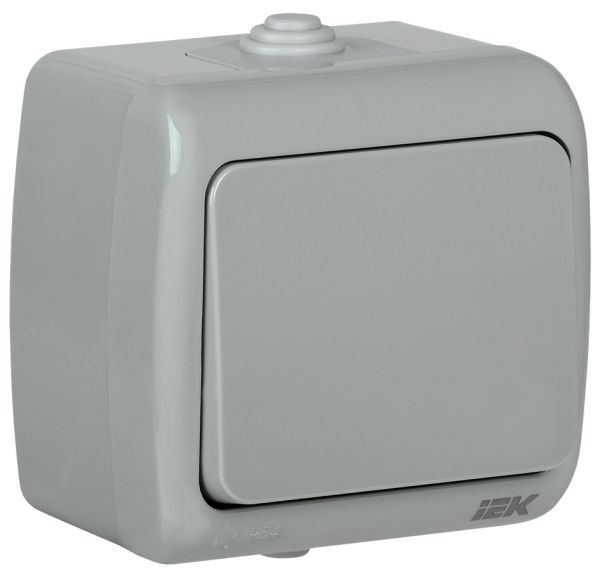 AQUATIC Выключатель 1-клавишный для открытой установки 10А IP54 ВС-20-1-0-А IEK EVA10-K03-10-54