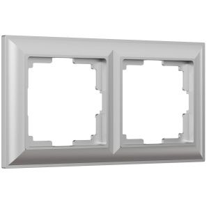 Рамка на 2 поста Fiore (серебряный) Werkel W0022206