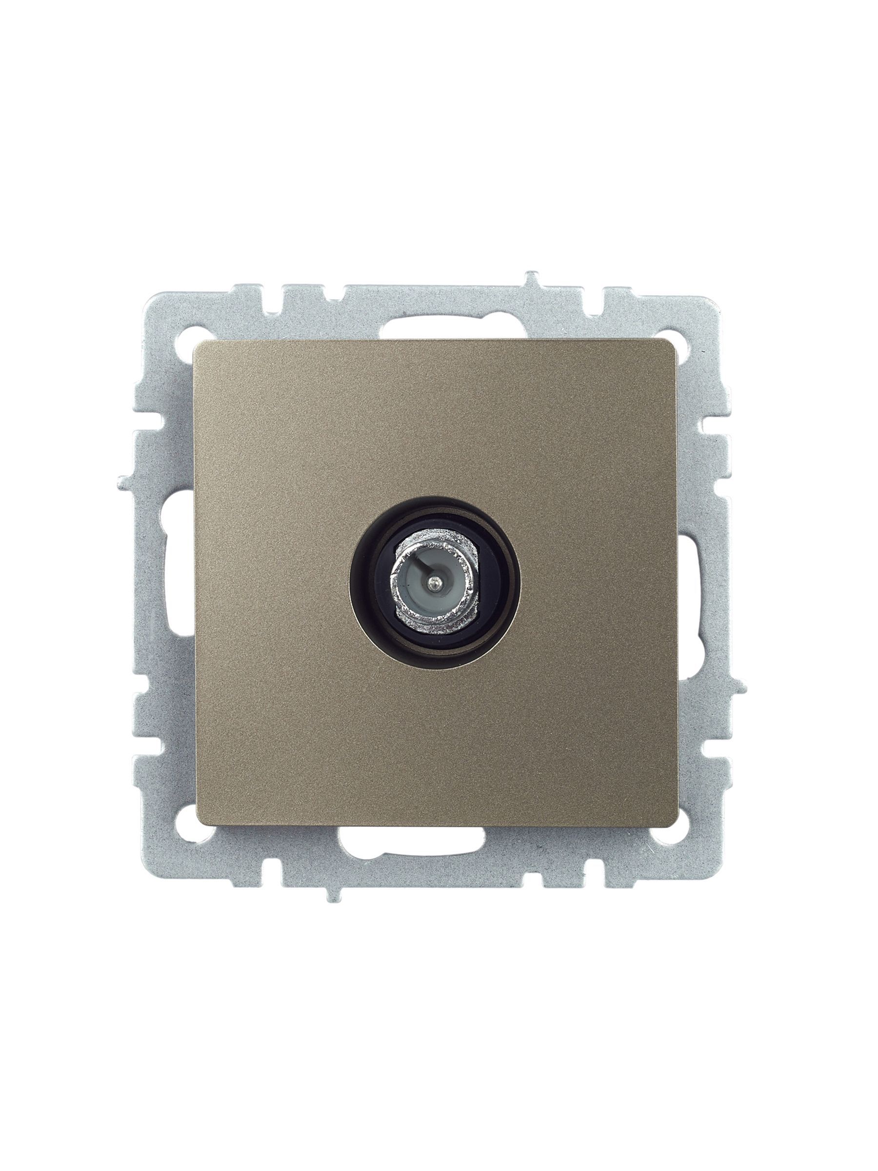 BRITE Розетка TV проходная РТВ10-0-БрШ шампань IEK - Фото 4