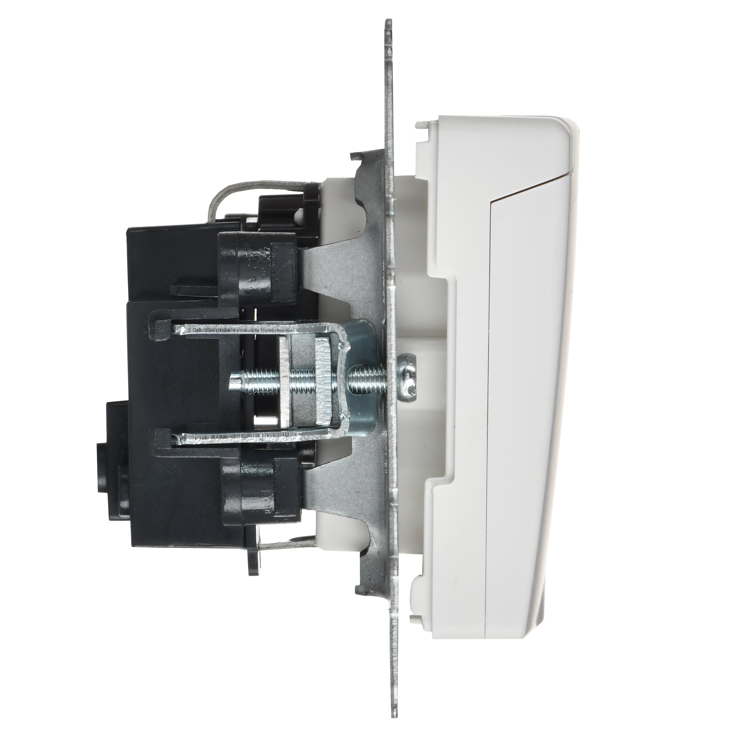 BRITE Розетка 1-местная с заземлением с защитными шторками и крышкой 16А IP20 РСбш10-3-БрАБ арктический белый IEK - Фото 6
