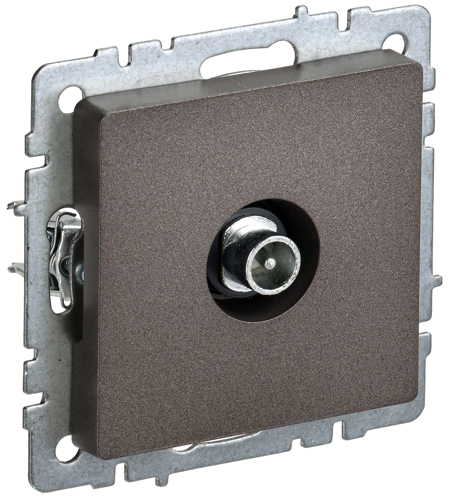 BRITE Розетка TV проходная РТВ10-0-БрТБ темная бронза IEK BR-A10-P-K45