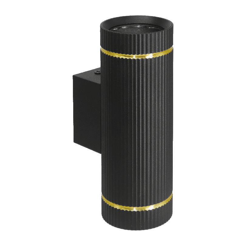 Настенный светильник WOLTA WSL-GU10/W18BG-2 NIMB под лампу GU10 Чёрный/золото D55x160 WSL-GU10/W18BG-2