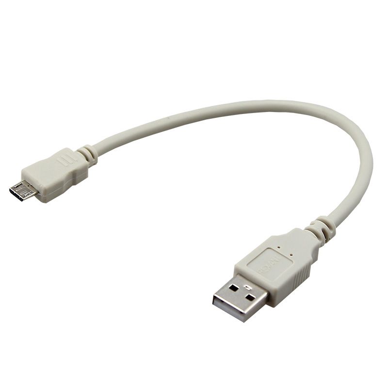 Кабель USB-A – micro USB, 2,4А, 0,2м, серый REXANT 18-1162