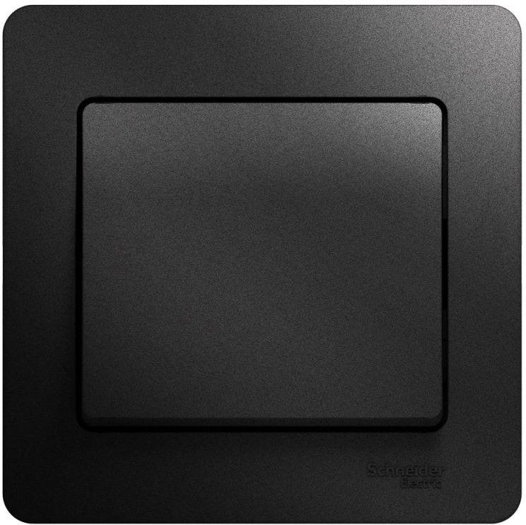 Выключатель 1-кл. СП Glossa 10А IP20 (сх. 1) 10AX в сборе антрацит SE GSL000712