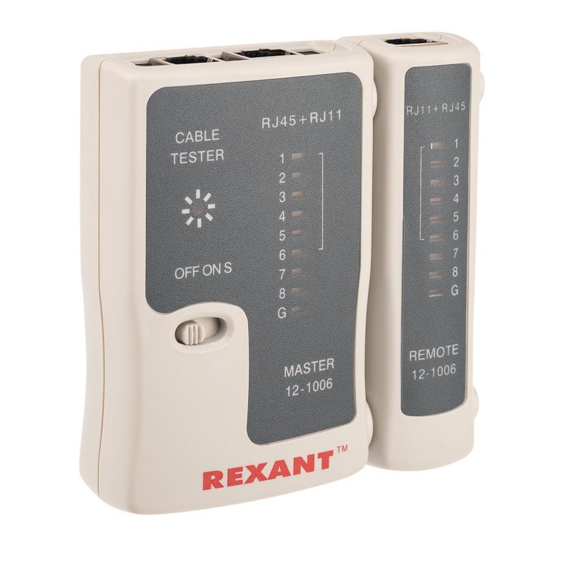 Тестер кабеля RJ-45+RJ-11 468 REXANT 12-1006