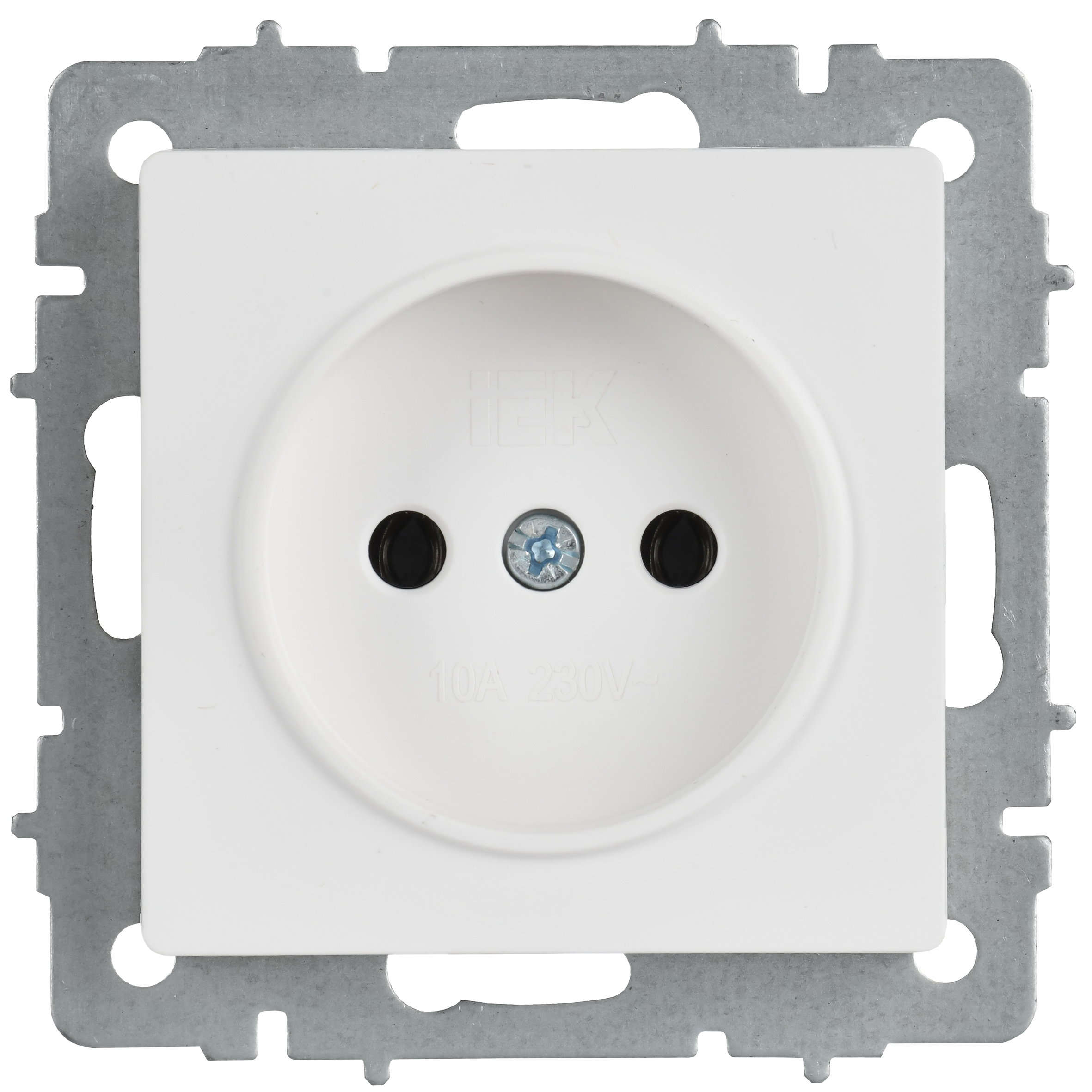 BRITE Розетка 1-местная без заземления с защитными шторками 10А РСш10-2-БрАБ арктический белый IEK - Фото 5