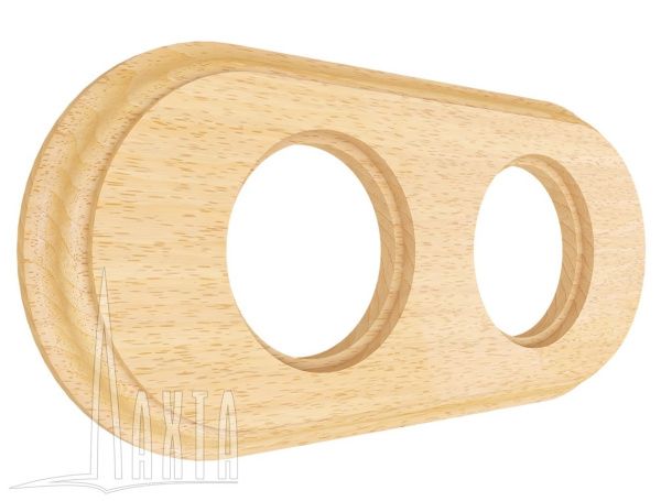 Рамка 2х-мест, дерев, скрыт,уст,, овал, бук натуральный Лахта "СенатЪ"