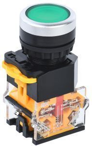 Кнопка управления D8-11T d=22мм 1з+1р с фиксацией зеленая IEK BBT30-11T-3-21-K06