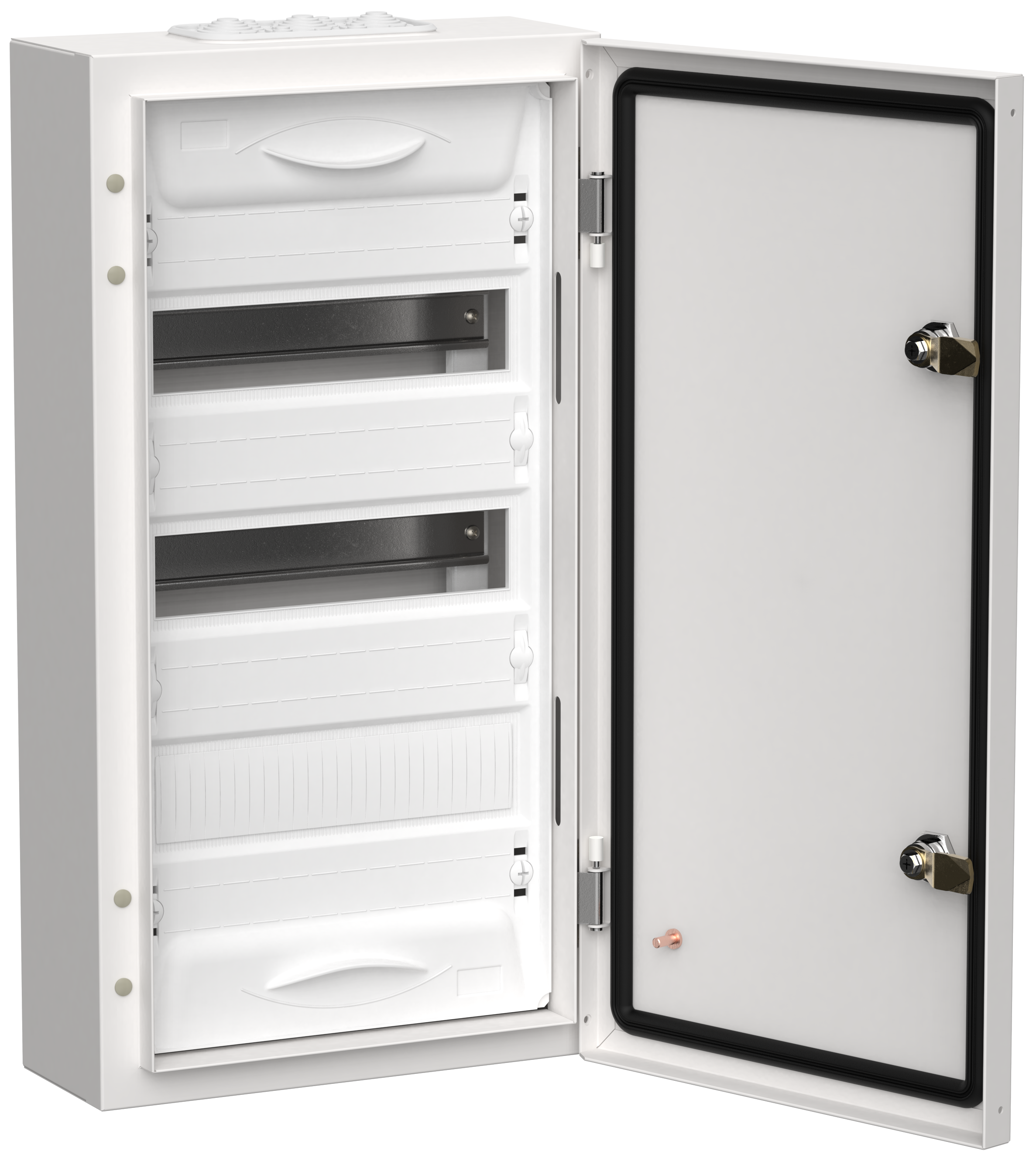 TITAN 5 Корпус металлический ЩРн-36 (1х36) 585х310х140мм IP54 белый (одна дверь) IEK