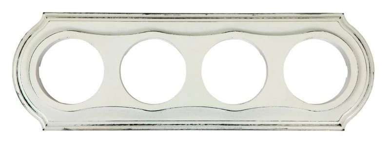 Рамка  четырехместная "Элегант" , цвет - белый прованс, ТМ "МезонинЪ" GE70704-37 - Фото 2