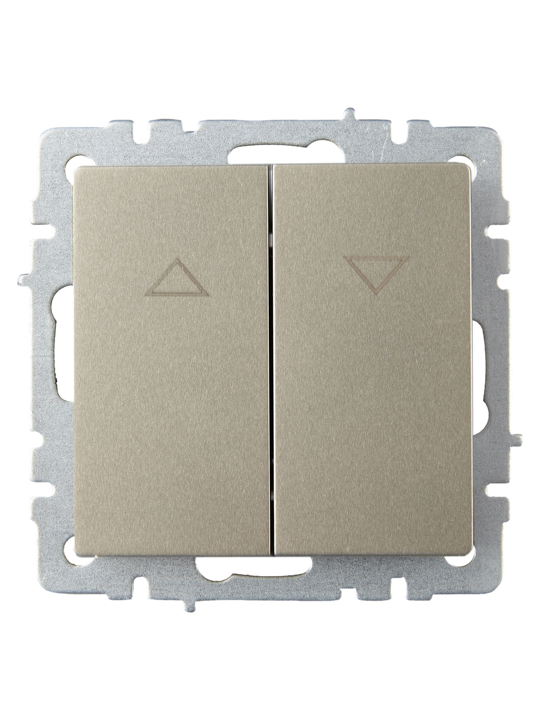 BRITE Выключатель жалюзи 10А ВС10-1-5-БрШ шампань IEK - Фото 5