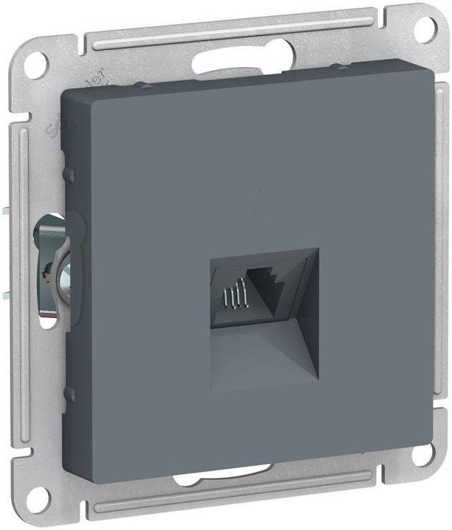 Розетка телефонная 1-м СП AtlasDesign RJ11 механизм грифель SE ATN000781