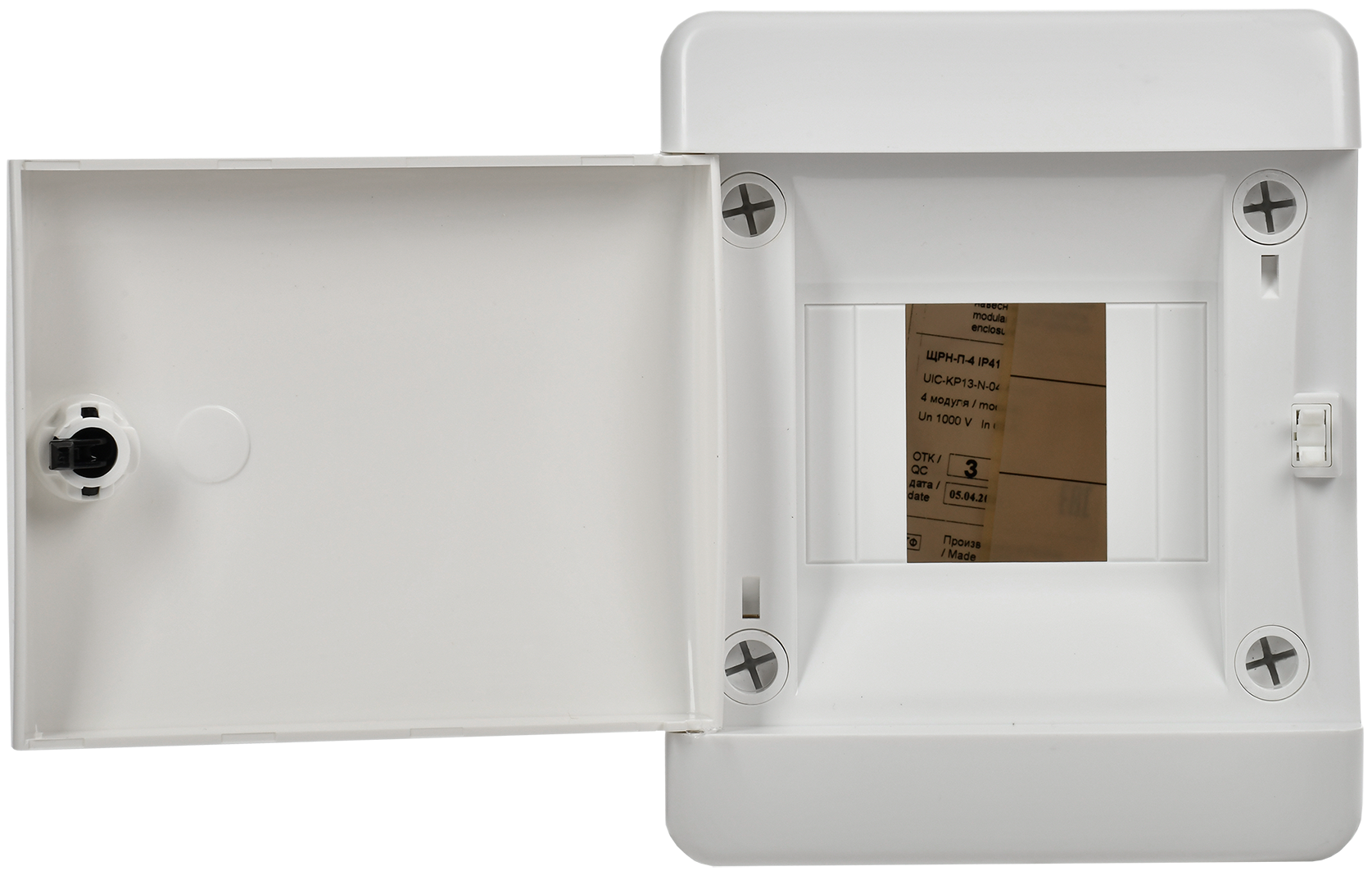 UNION Compact Корпус пластиковый ЩРН-П-4 IP41 белая дверь IEK - Фото 5