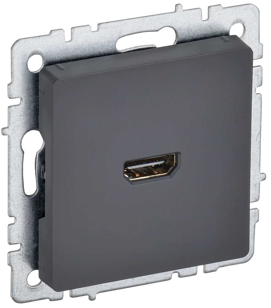 BRITE Розетка HDMI РHDMI-0-БрГ графит IEK BR-H10-K53