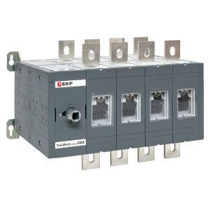 Рубильник 630A 4P реверсивный без рукоятки управления TwinBlock EKF tb-s-630-4p-rev