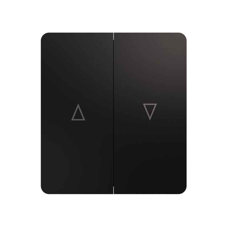 Выключатель ROUND 2 кл для жалюзи возвратный 10А с/у оникс KRANZ KR-78-0711-3