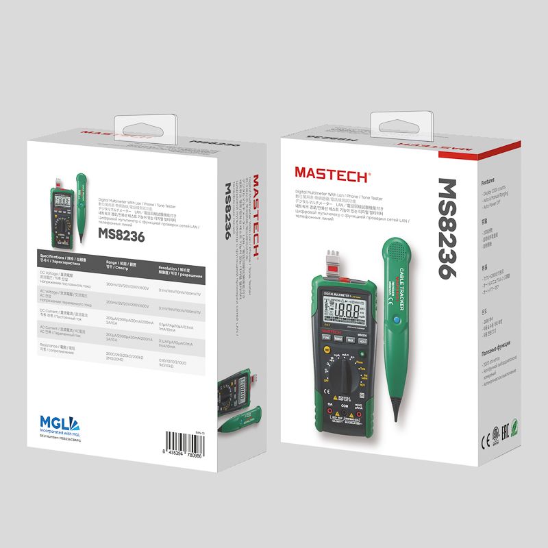 Профессиональный мультиметр-трассоискатель MS8236 MASCTECH - Фото 3