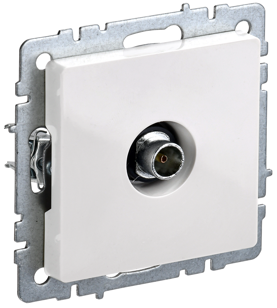 BRITE Розетка TV оконечная РТВ11-0-БрБ белый IEK BR-A10-O-K01