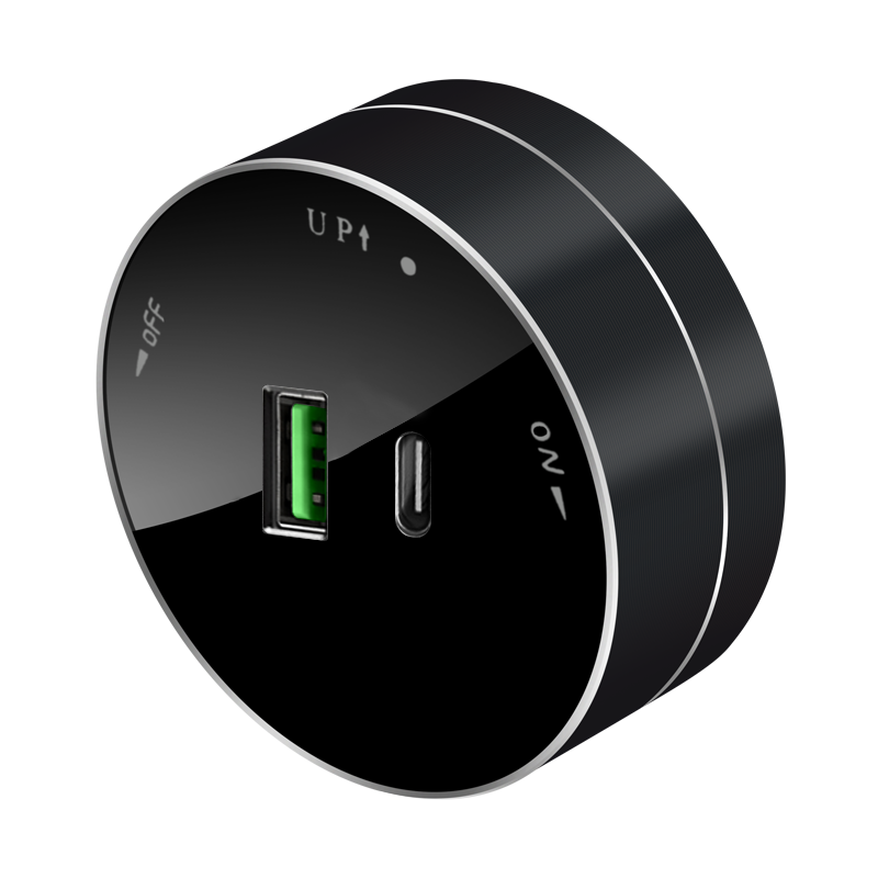 Розетка MultiTrack с 2-мя заряд. устройствами USB тип A+C 18Вт 5В/3А антрацит SE MTK13003B 1816796