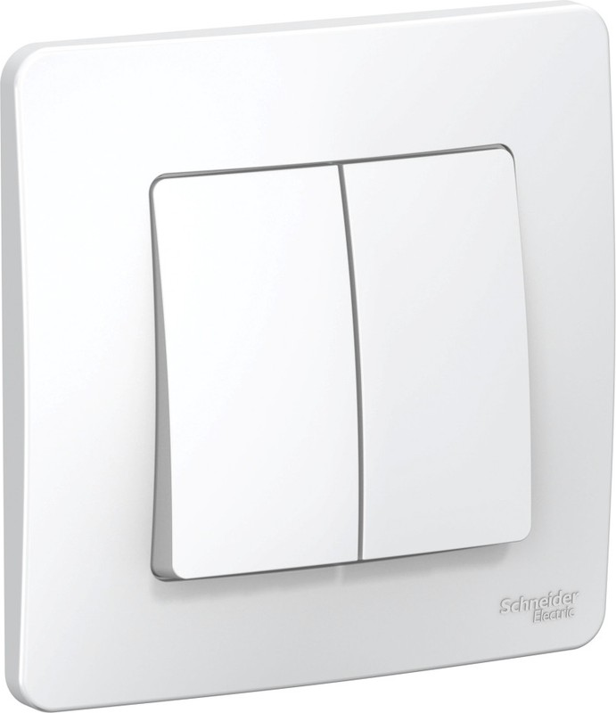 Переключатель проходной 2-кл. СП Blanca 10А IP20 (сх. 6+6) 250В бел. SE BLNVS106601 - Фото 3