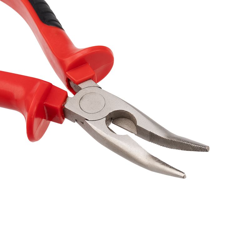 Тонкогубцы изогнутые 160мм никелированные, двухкомпонентные рукоятки REXANT - Фото 4