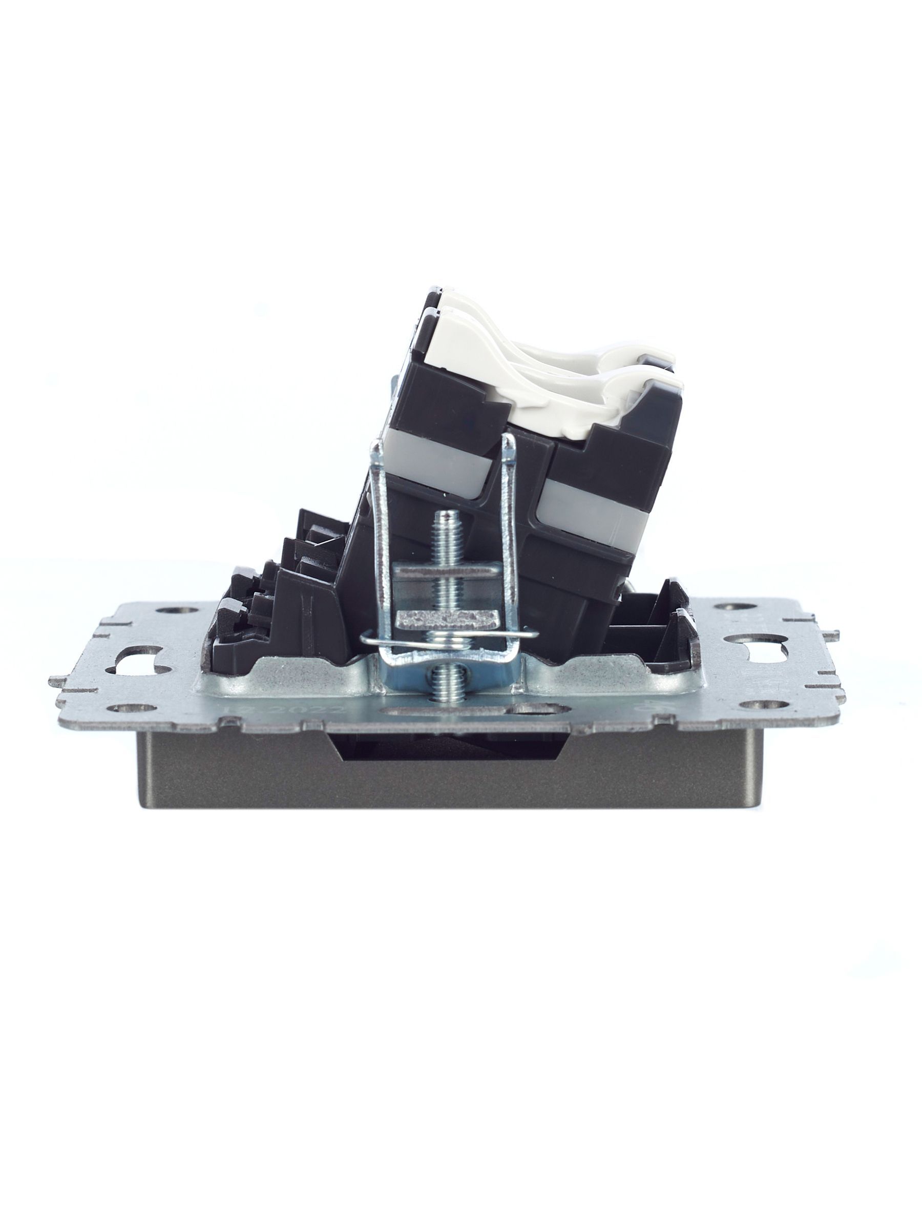 BRITE Розетка компьютерная двойная RJ45 кат.5E РК10-2-БрС сталь IEK - Фото 8