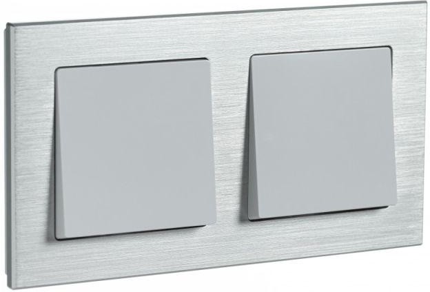 Рамка 2-м AtlasDesign Nature метал. серебр. SE ATN312102 - Фото 2