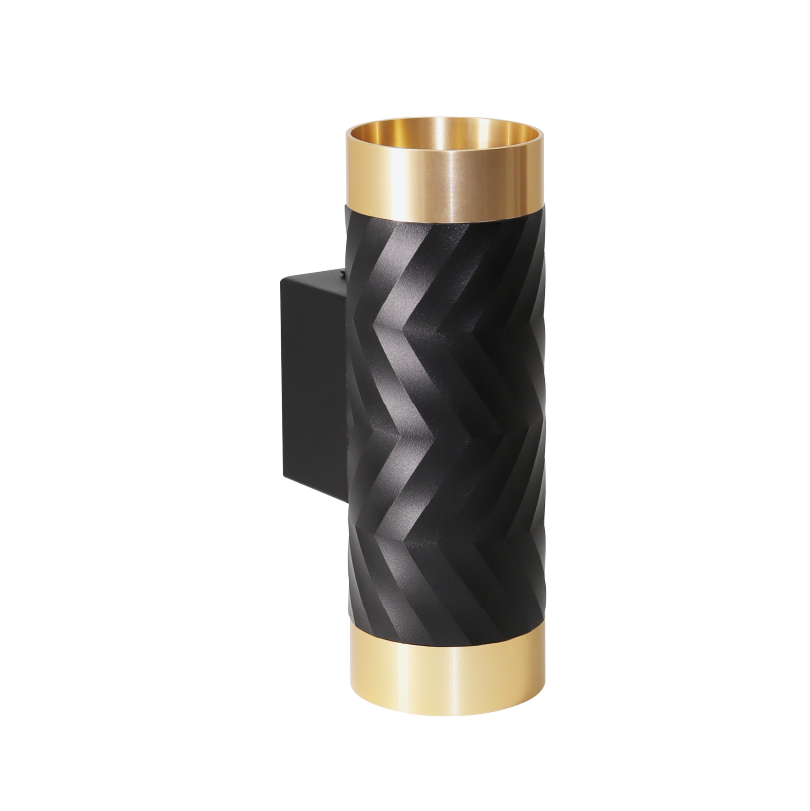 Накладной светильник WOLTA WSL-GU10/W09BG IP20 под лампу GU10 Чёрный/золото LINEA D55x170 1/30 - Фото 7