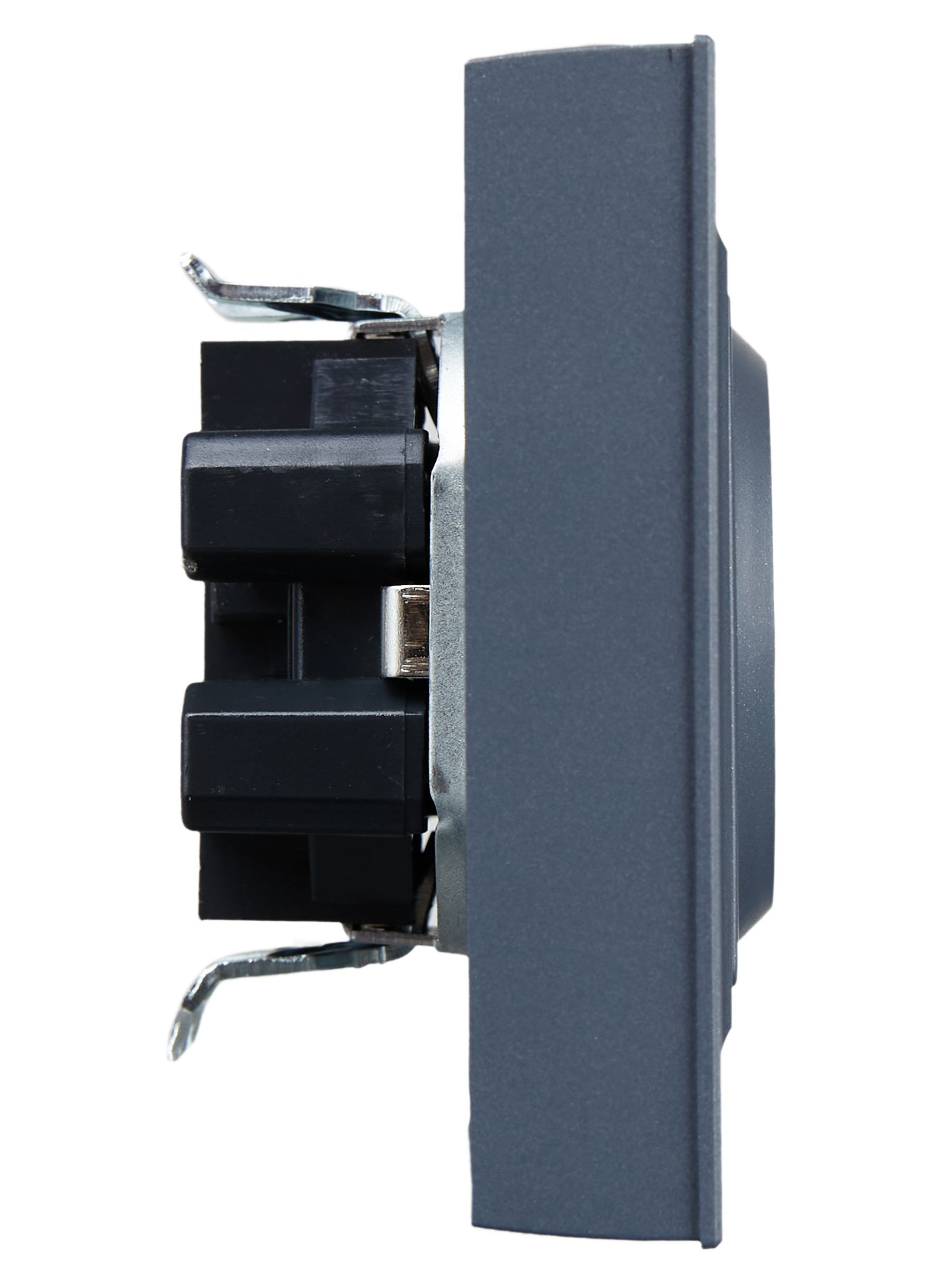 BRITE Розетка 2-местная с заземлением с защитными шторками 16А в сборе РСш12-3-БрМ маренго IEK - Фото 6