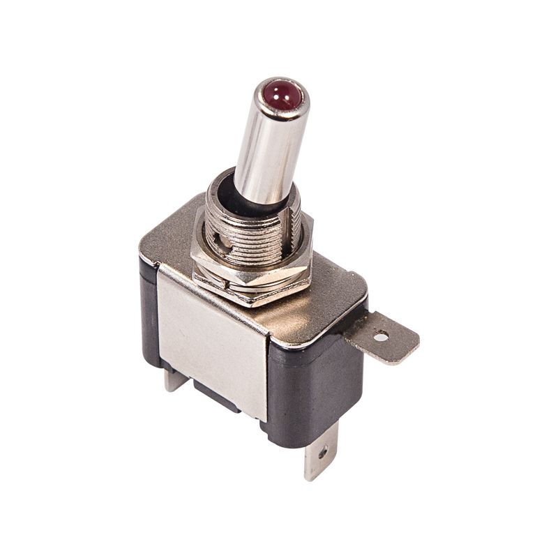 Тумблер 12V 20А (3c) ON-OFF однополюсный  с красной LED подсветкой  (ASW-07D)  REXANT (в упак. 1шт.) - Фото 2