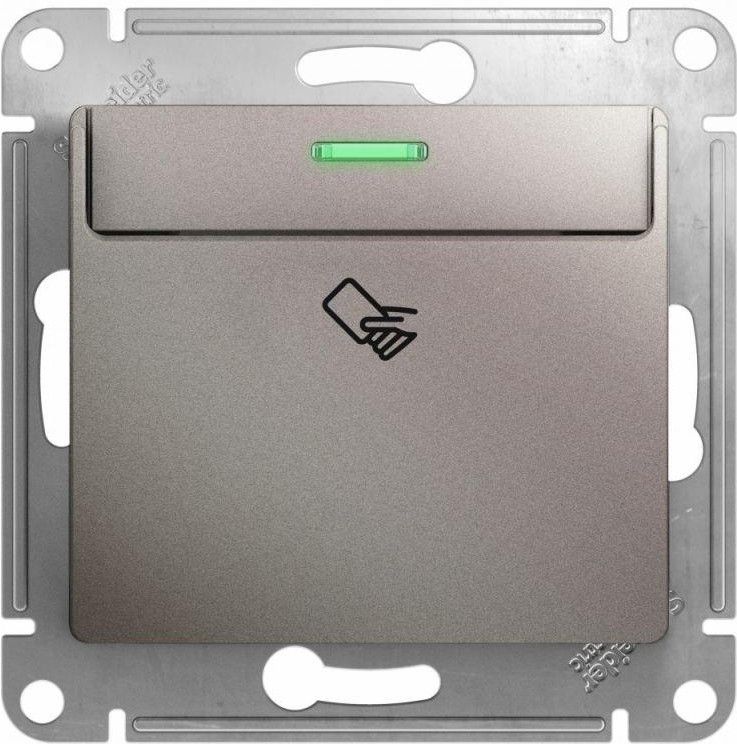 Выключатель карточный 1-кл. Glossa (сх. 6) 10AX механизм платина SE GSL001269