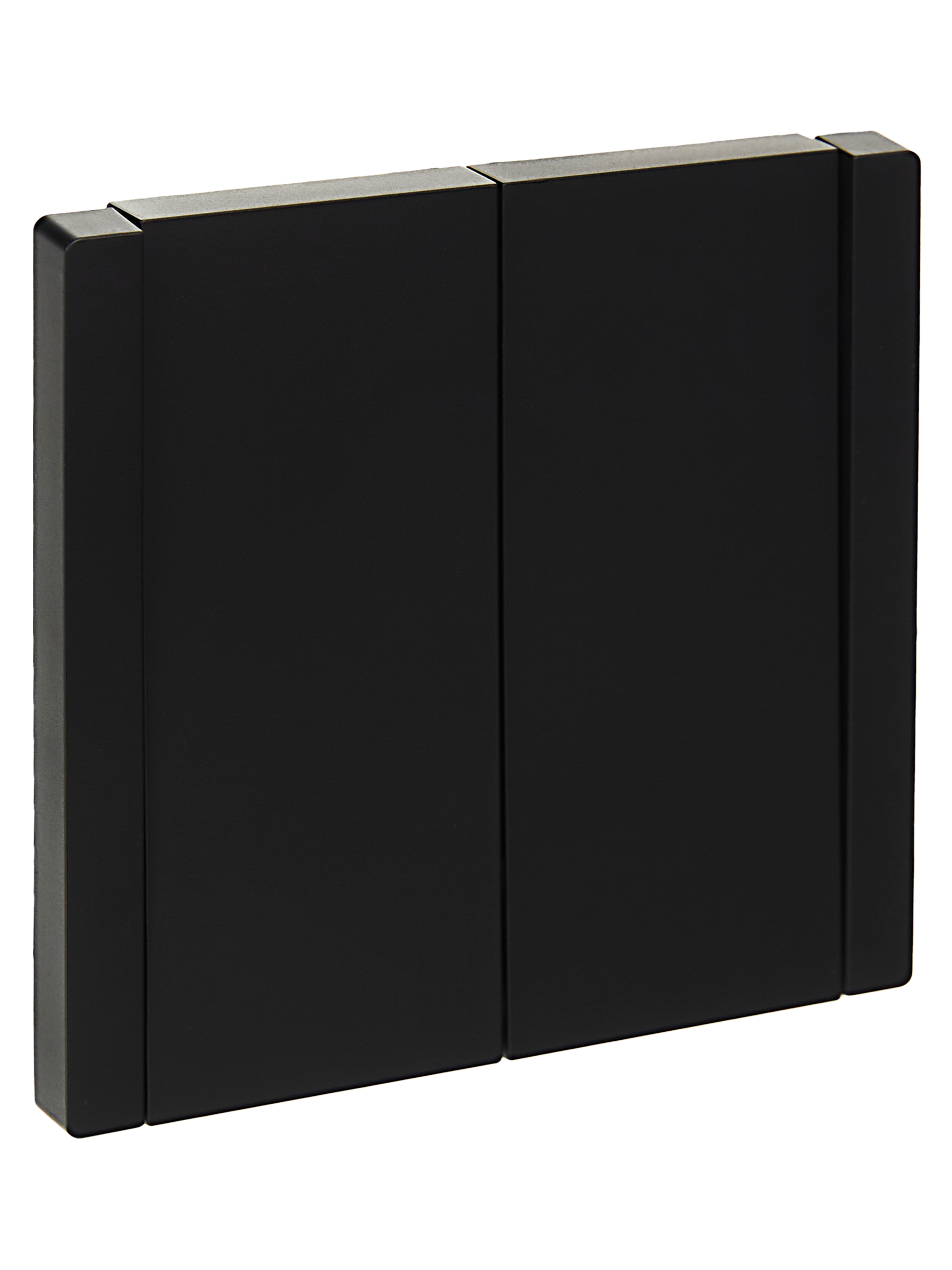 FORTE&PIANO Выключатель 2-клавишный проходной 10А FP107 черный IEK FP-V22-0-10-1-K02