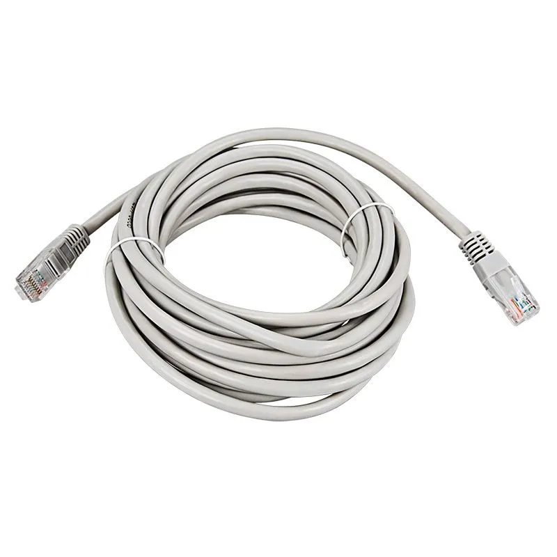 Шнур коммутационный, патч-корд, U/UTP RJ45-RJ45 CAT 5e, PVC, серый, 1м