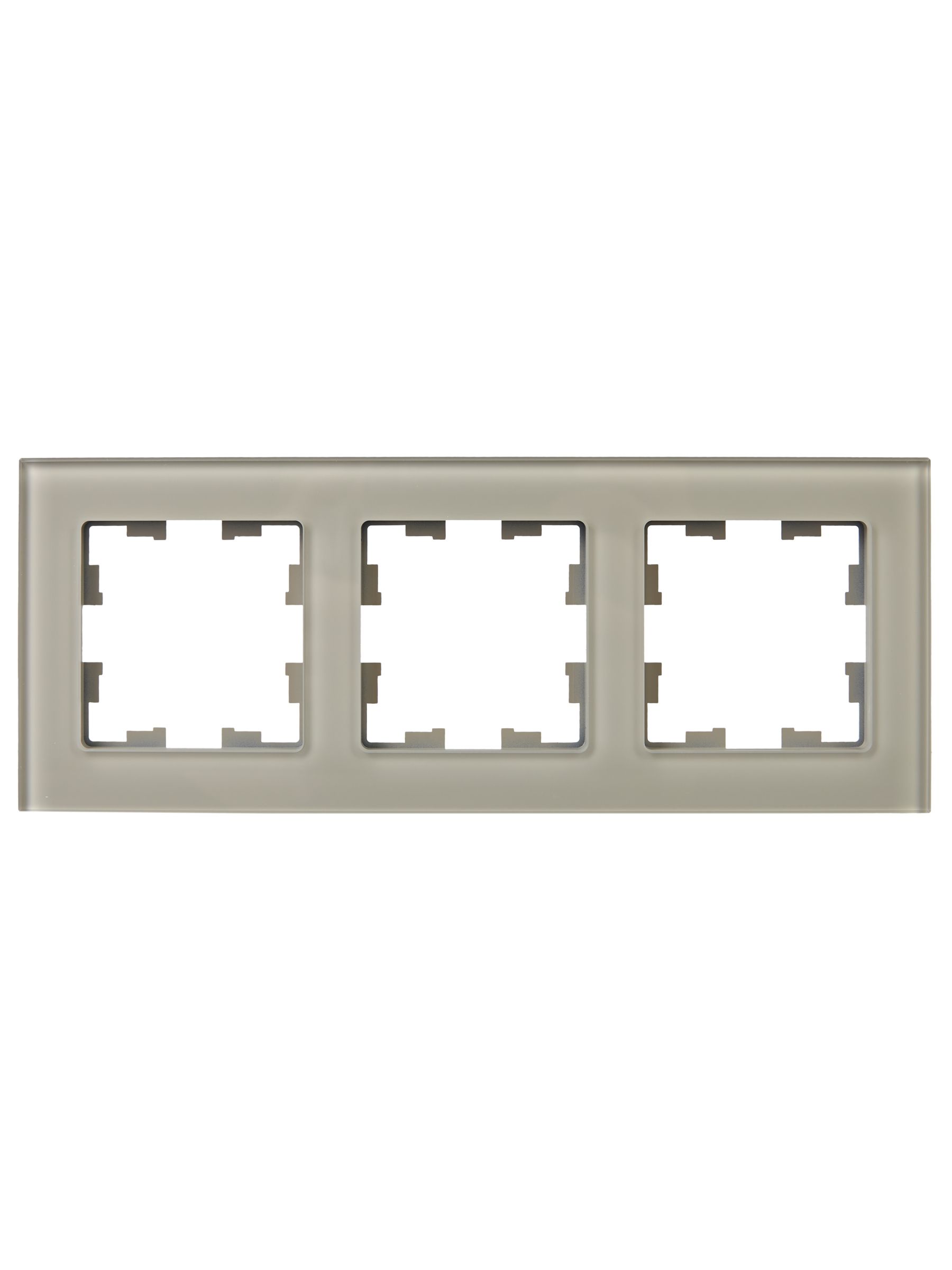 BRITE Рамка 3 -местная РУ-3-2-БрД стекло дымчатый IEK - Фото 7