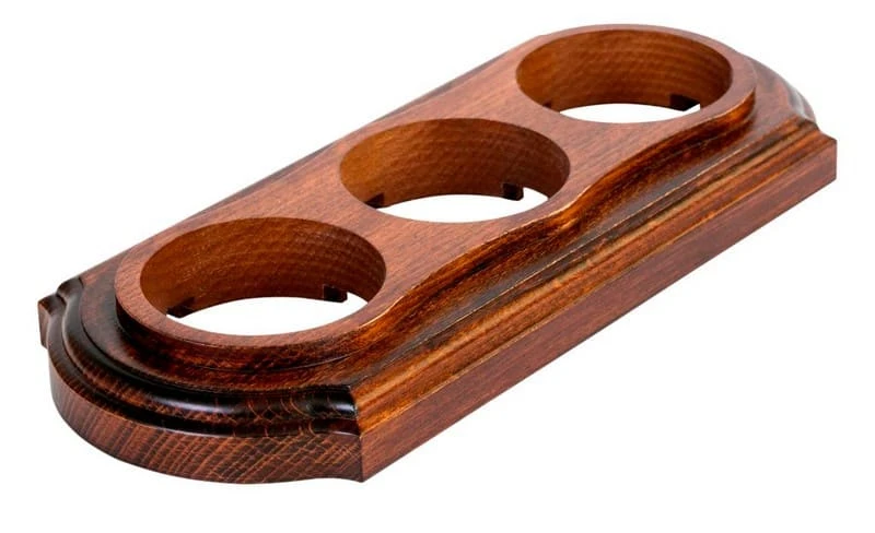 Рамка  трехместная "Элегант" , цвет - темный дуб, ТМ "МезонинЪ" GE70723-26