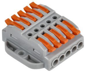 Строительно-монтажная клемма СМК 222-4155P проходная с площадкой (4шт/упак) IEK UKZ20-4155P-004