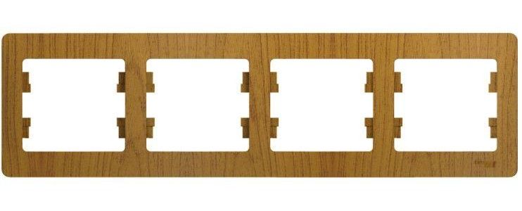 Рамка 4-м Glossa горизонт. дерево дуб SE GSL000504