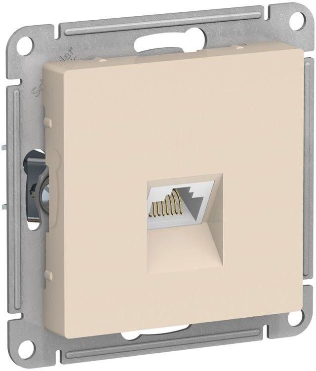 Розетка компьютерная AtlasDesign RJ45 кат.6A механизм беж. SE ATN000286