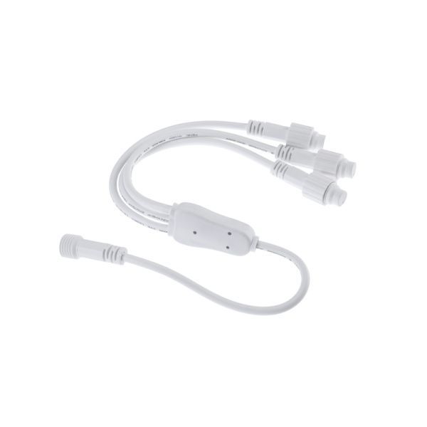 Разветвитель-Y для уличных гирлянд Professional (1 вход, 3 выхода) белый ПВХ NEON-NIGHT 315-411