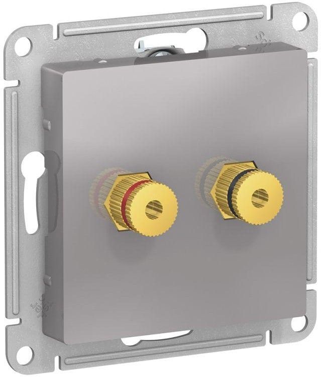 Розетка аудио 2-м AtlasDesign алюм. SE ATN000387