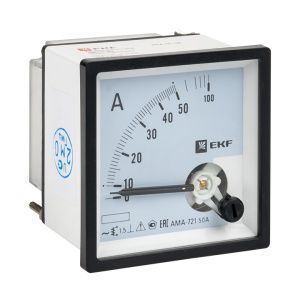 AMA-721 аналоговый на панель (72х72) квадратный вырез 50А прямое подкл. EKF ama-721-50