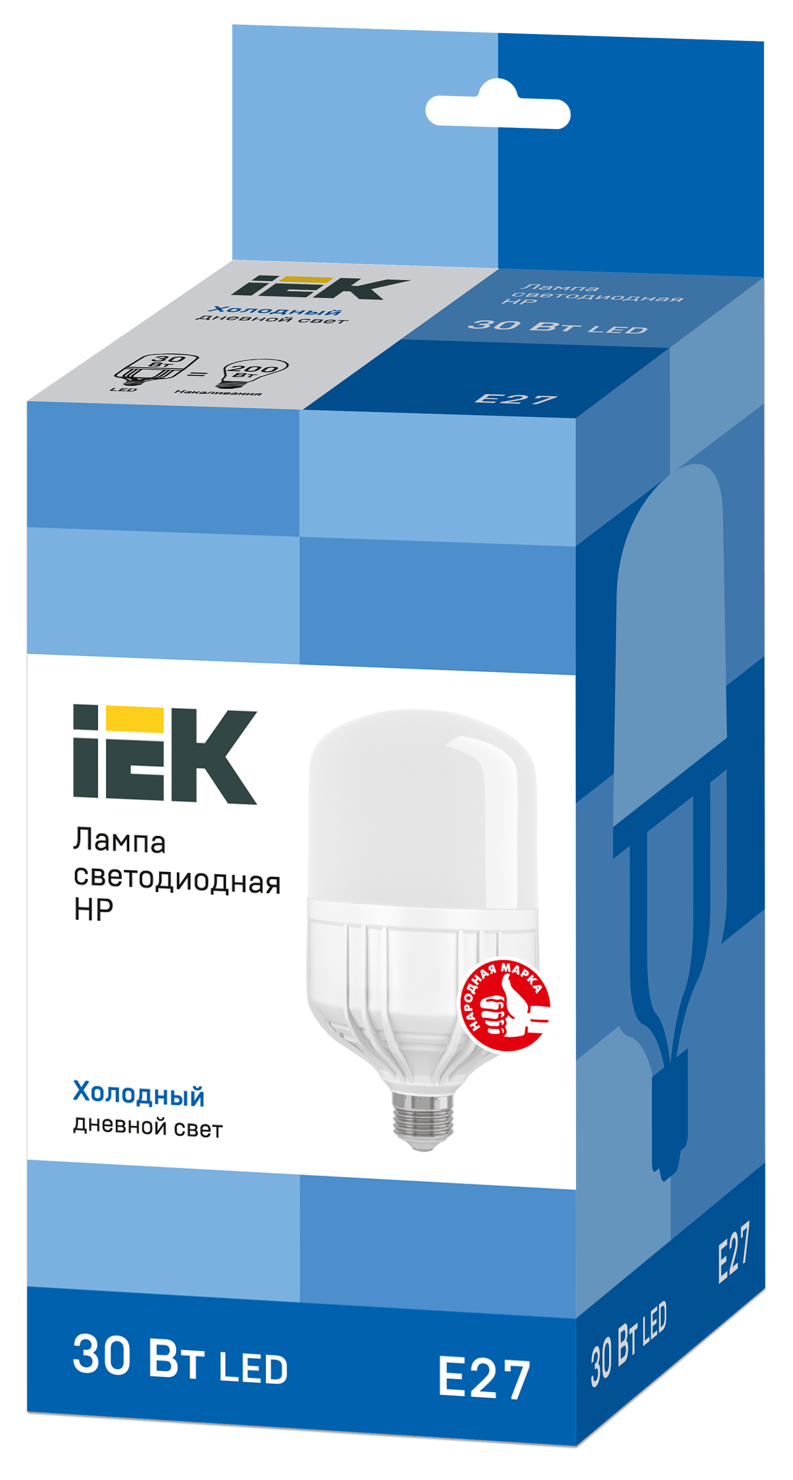 Лампа светодиодная HP 30Вт 230В 6500К E27 IEK - Фото 2