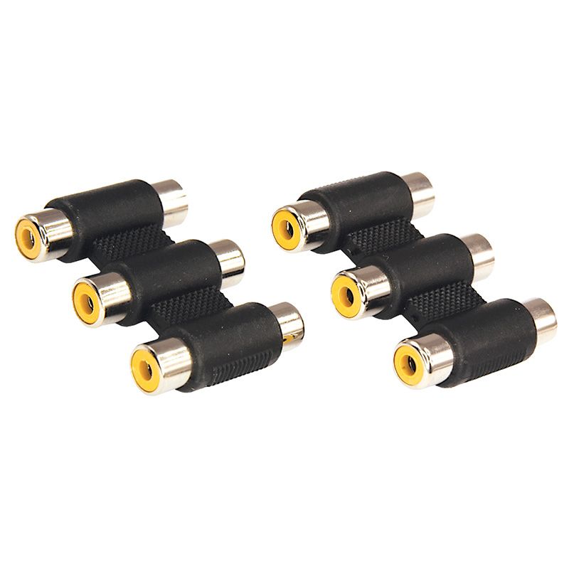 Переходник аудио (3 гнезда RCA - 3 гнезда RCA), тринокль, (1шт) REXANT - Фото 4