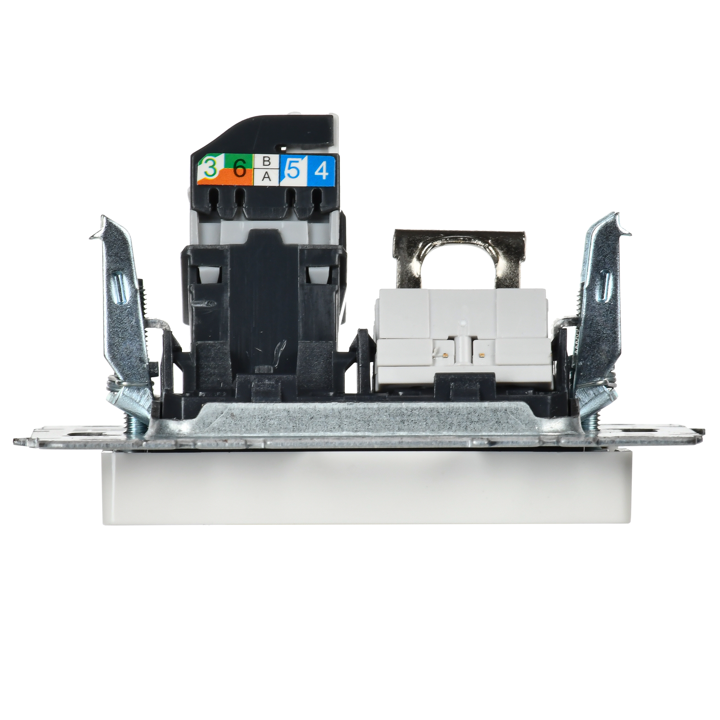 BRITE Розетка двойная RJ11+RJ45 кат.5E РК/Т12-БрБ белый IEK - Фото 5