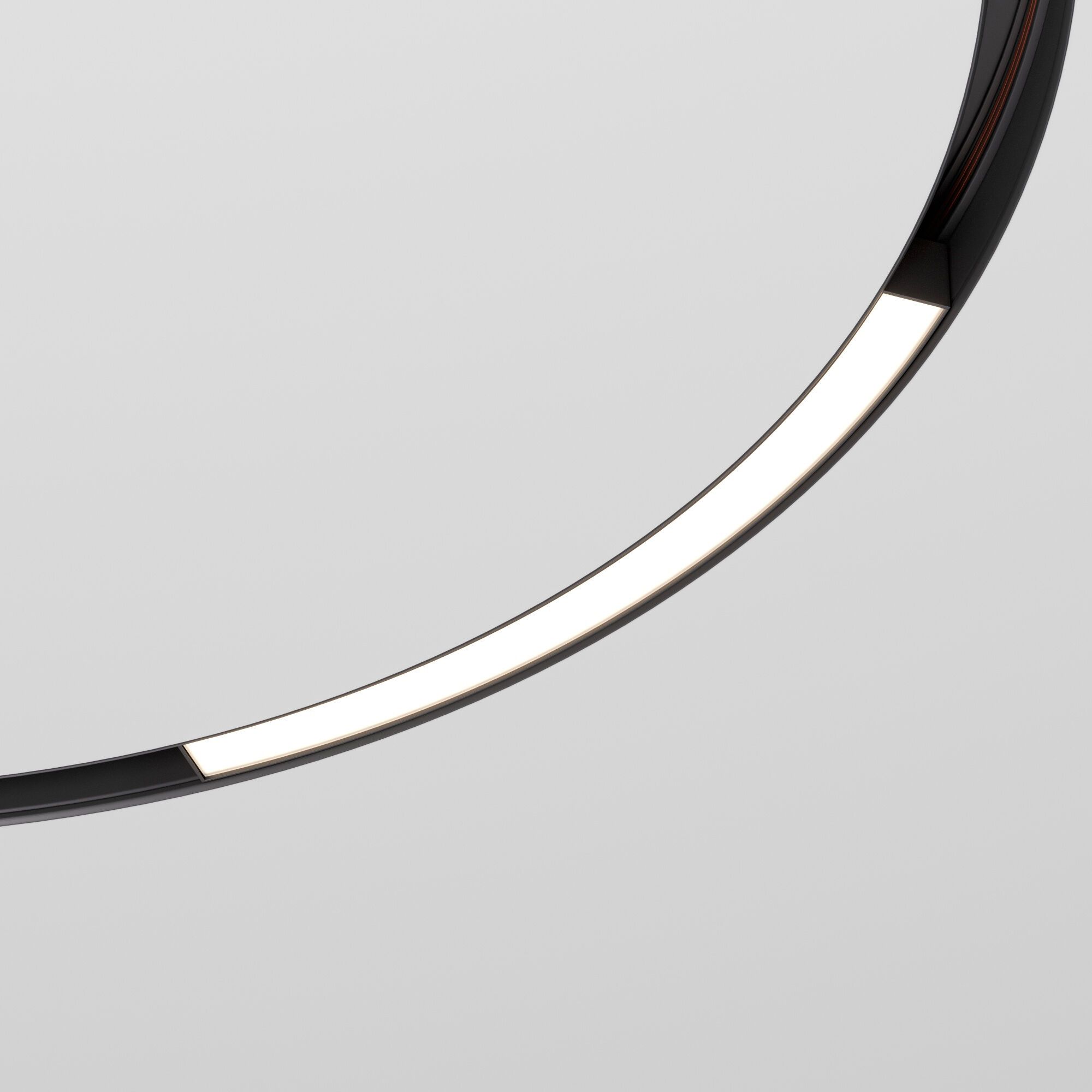 Slim Magnetic Трековый светильник для радиусного шинопровода 16W 4200K Planar чёрный Ø 800мм a066508