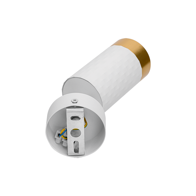 Накладной светильник WOLTA WSL-GU10/S10WG IP20 под лампу GU10 Белый/золото CELLA D60x170 1/50 - Фото 6