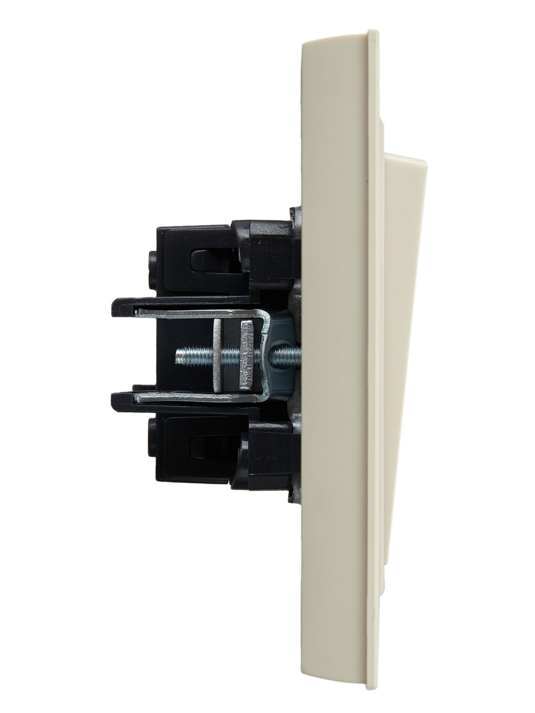 BRITE Выключатель 1-клавишный 10А в сборе ВСР10-1-0-БрКр бежевый IEK - Фото 4