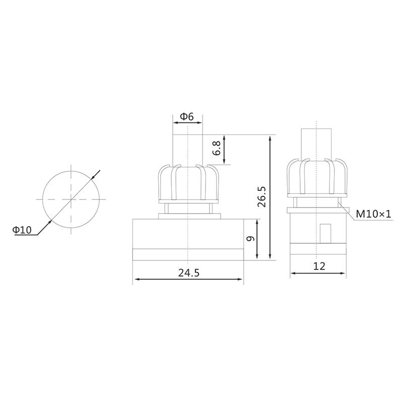 Выключатель-кнопка 250V 1А (2с) ON-OFF  черный  (PBS-17A2) (для настольной лампы)  REXANT Индивидуал - Фото 2
